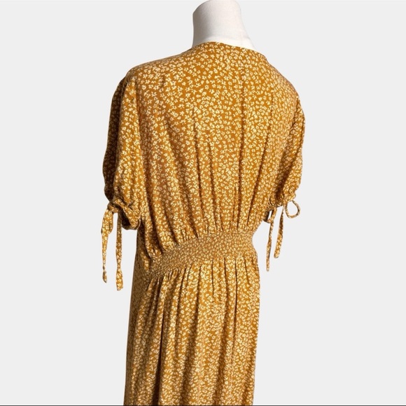 Universal Thread XXL Mustard Floral Midi Dress Cottagecore Boho Prairie - Picture 13 of 16